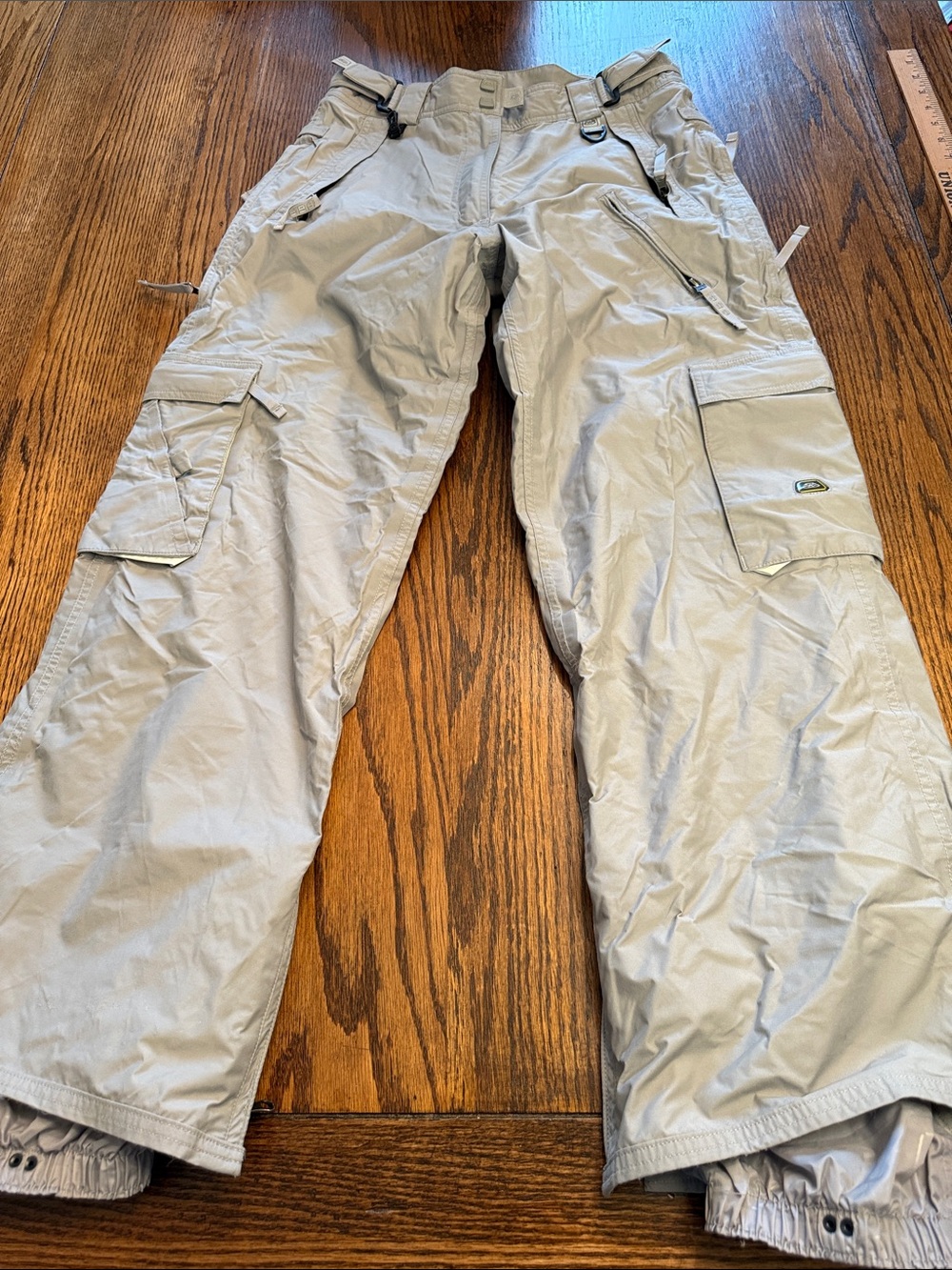 686 Vintage Y2K SMARTY Tech Snowboard Ski Cargo Pants Gray Women S